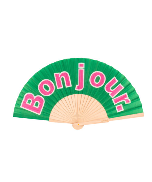 Abanico Bonjour verde