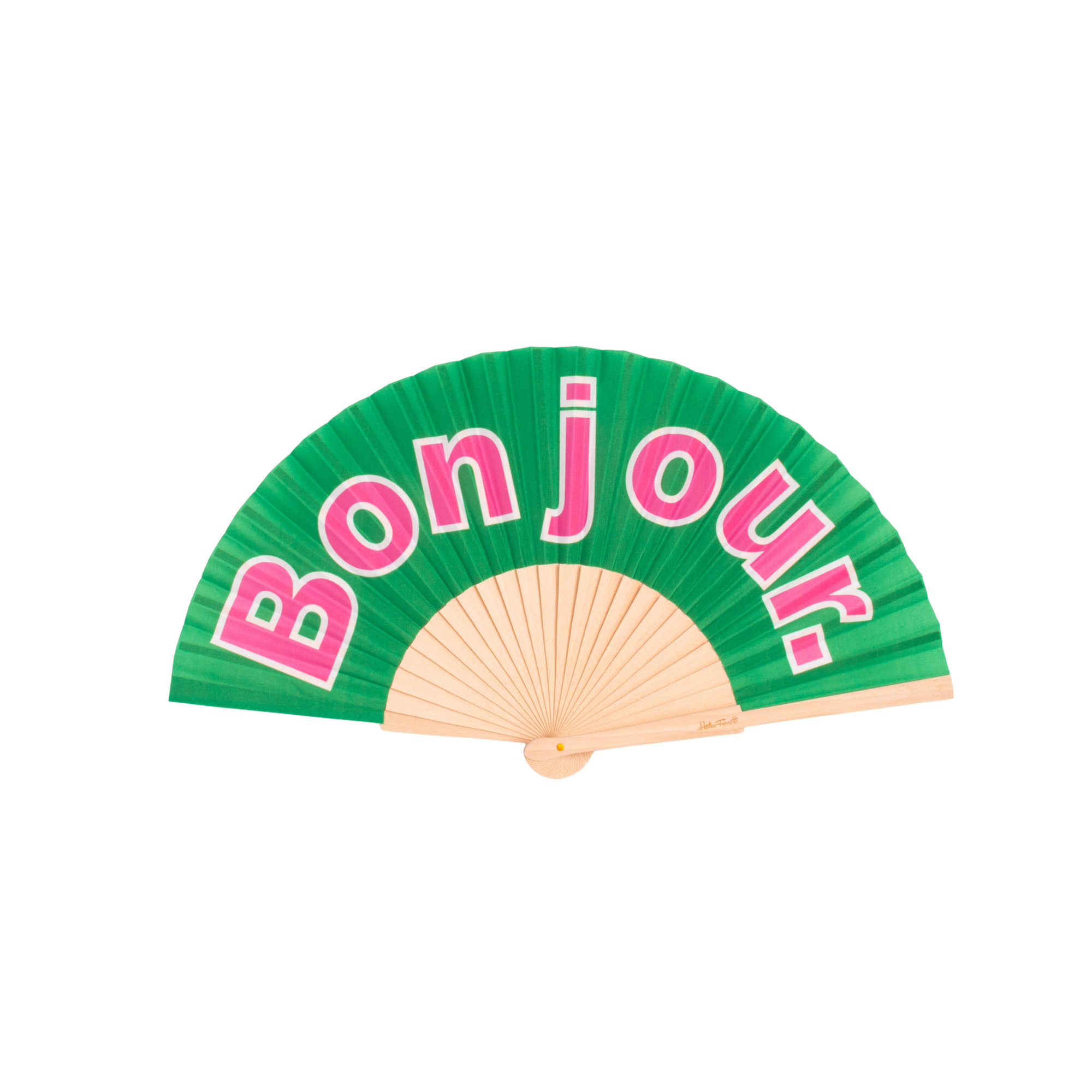 Abanico Bonjour verde