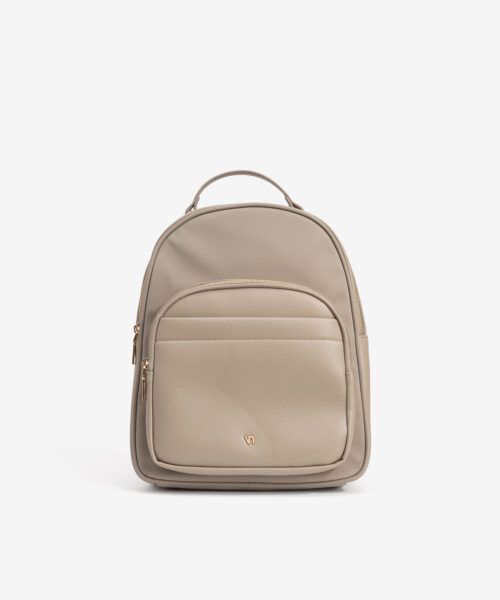 Mochila efecto piel marrón