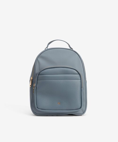 Mochila efecto piel azul