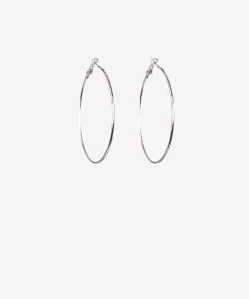 Pendientes aros grandes plateados