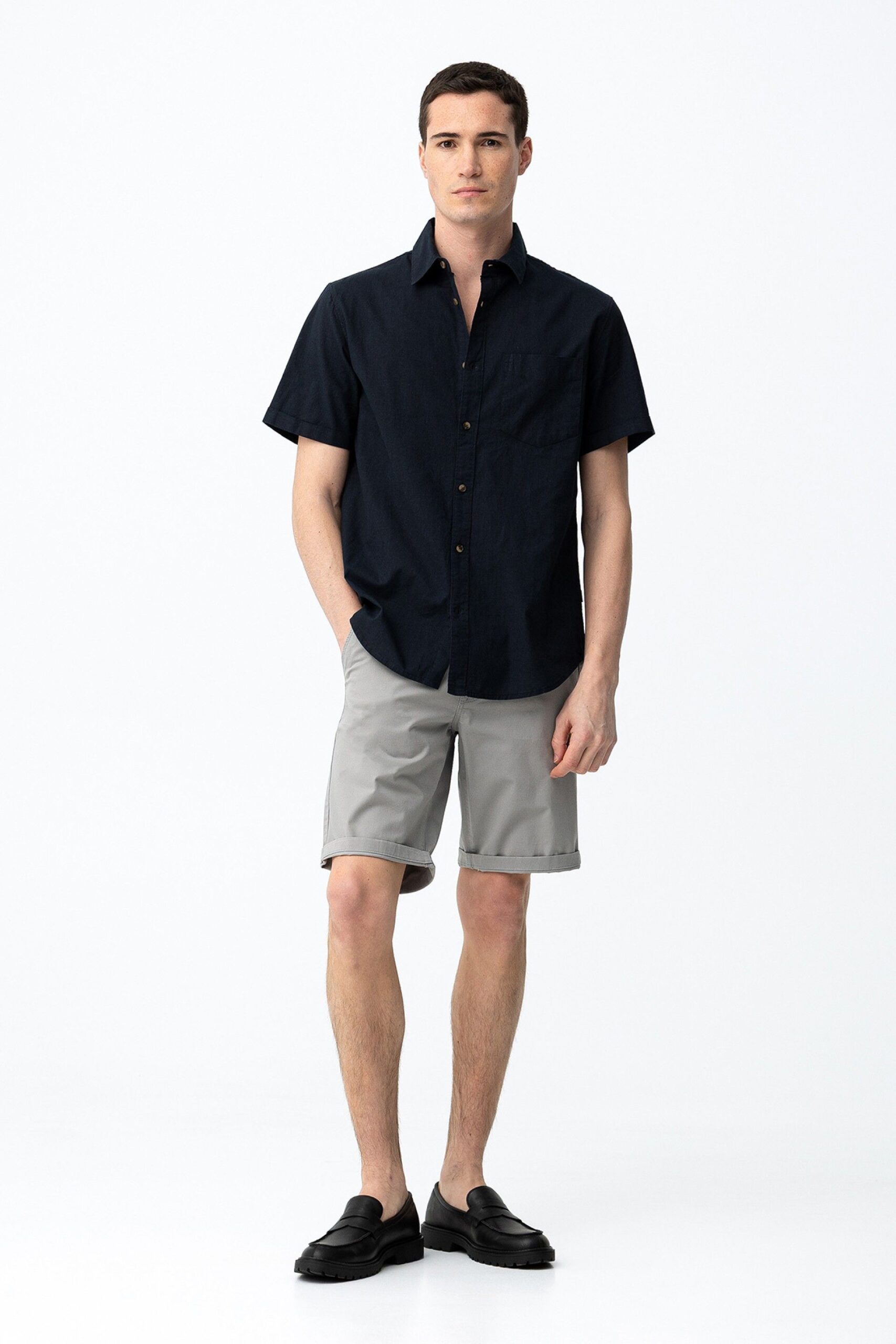 Chino short gris