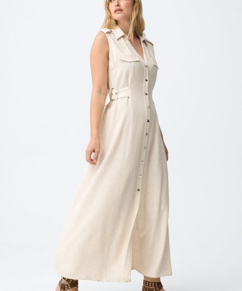 Vestido Favo beige
