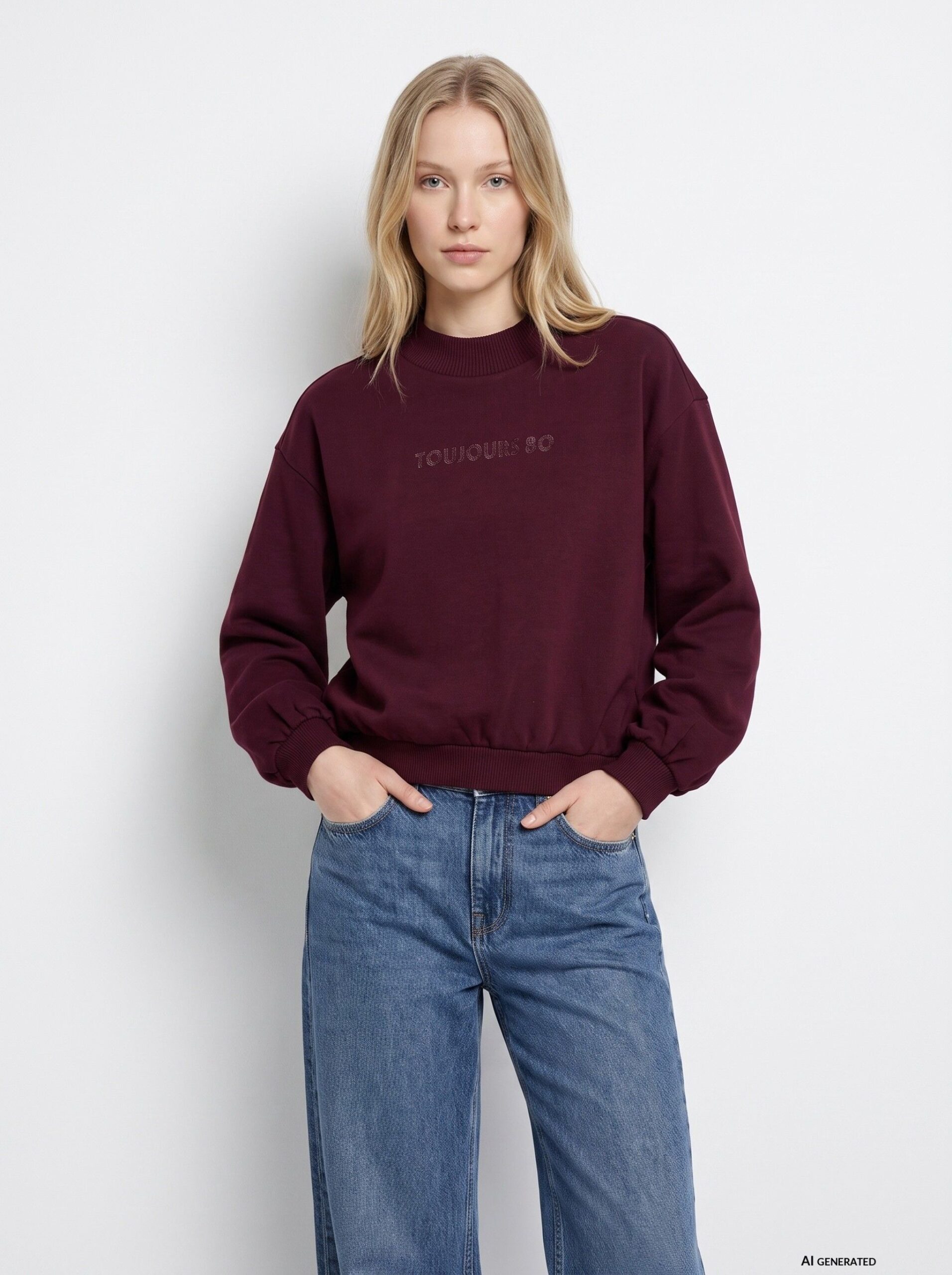 Sudadera Glice burdeos
