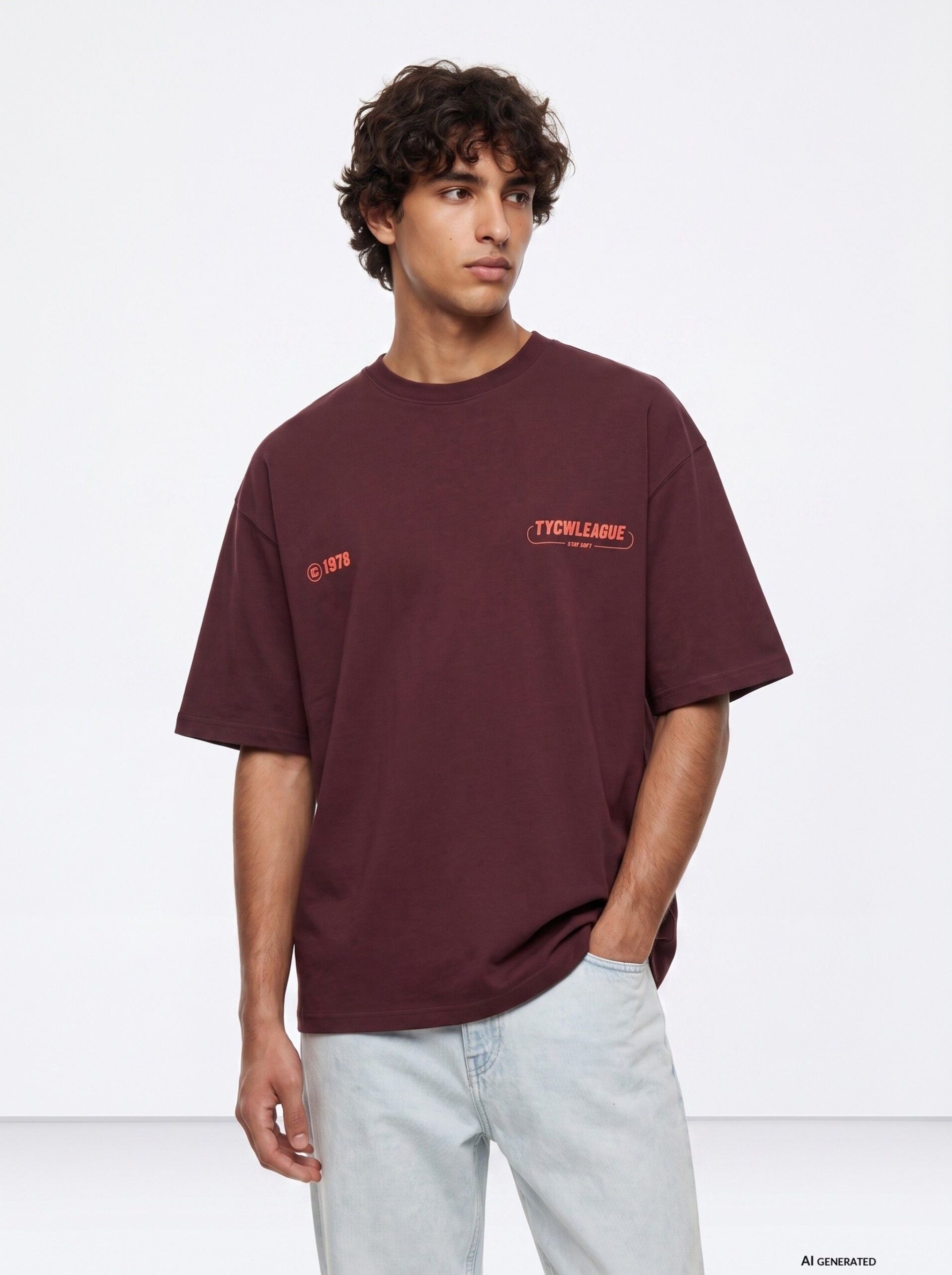 Camiseta Adriel granate