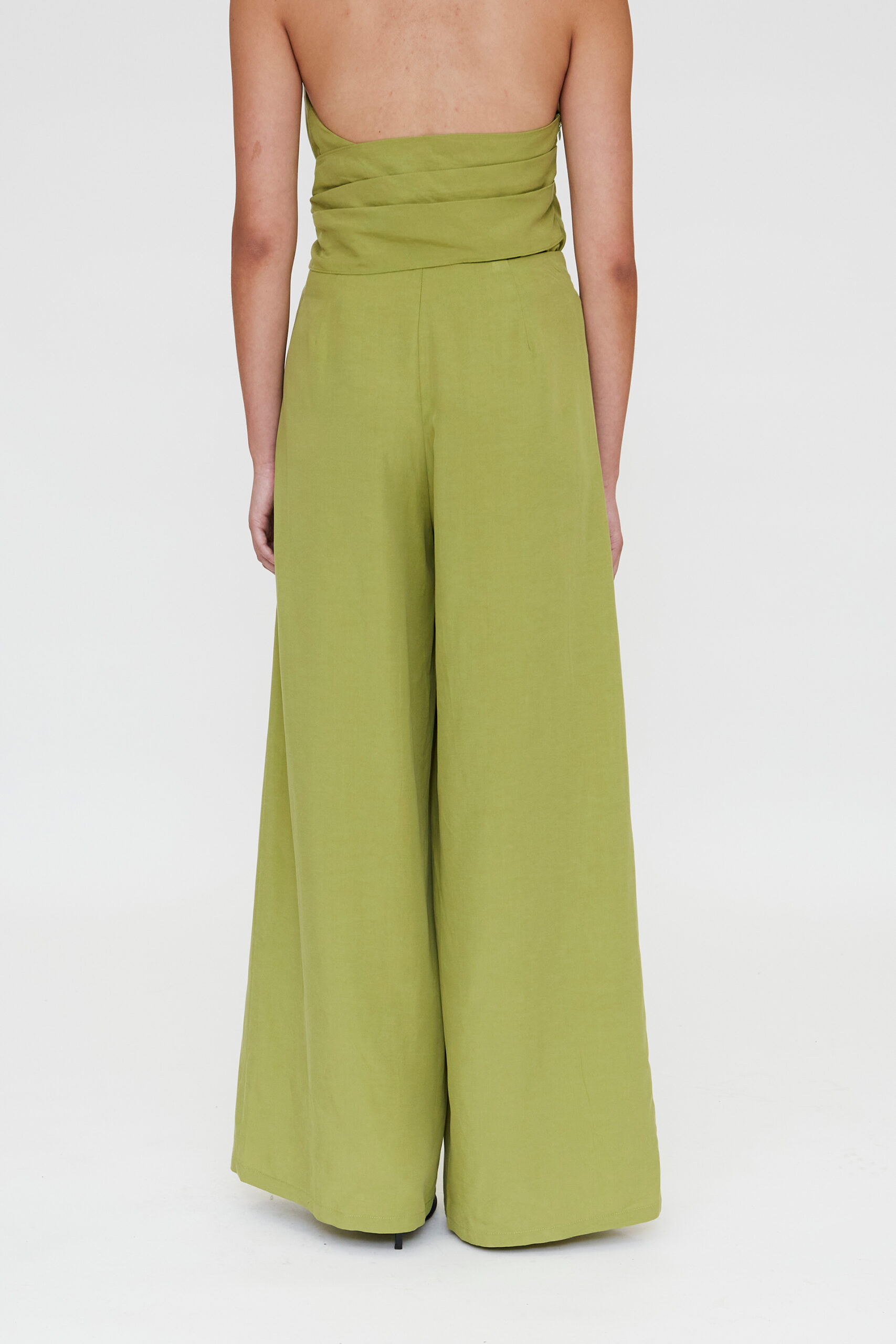Pantalón wide leg verde - Imagen 3
