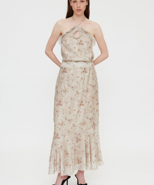 Falda larga estampado Tie Dye