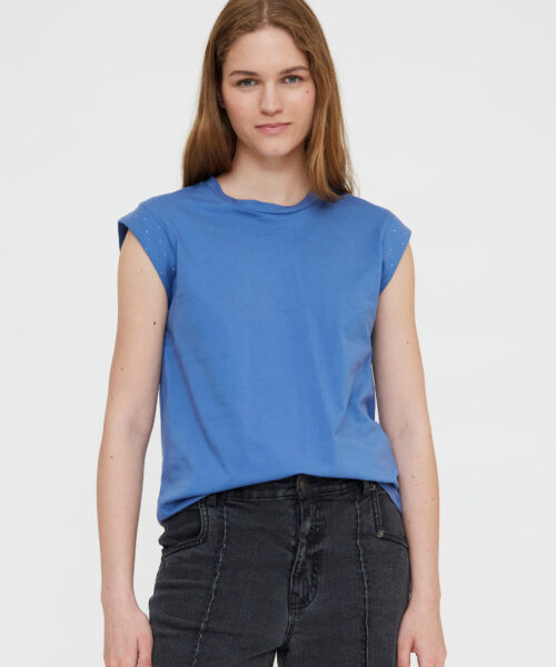 Camiseta apliques azul