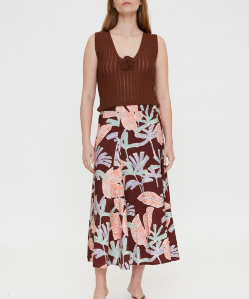 Falda larga estampado Manglar