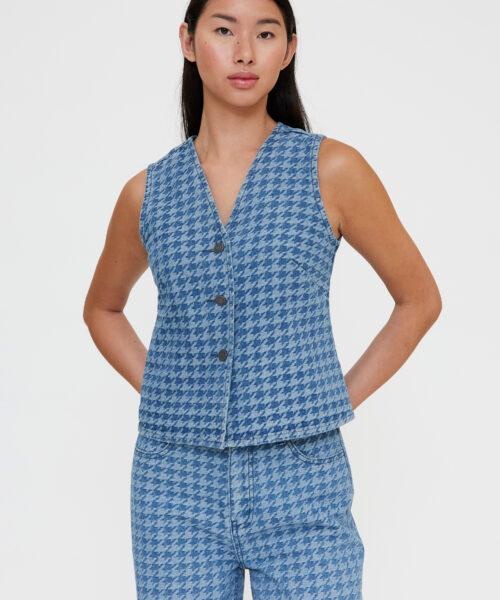 Chaleco Jacquard Denim