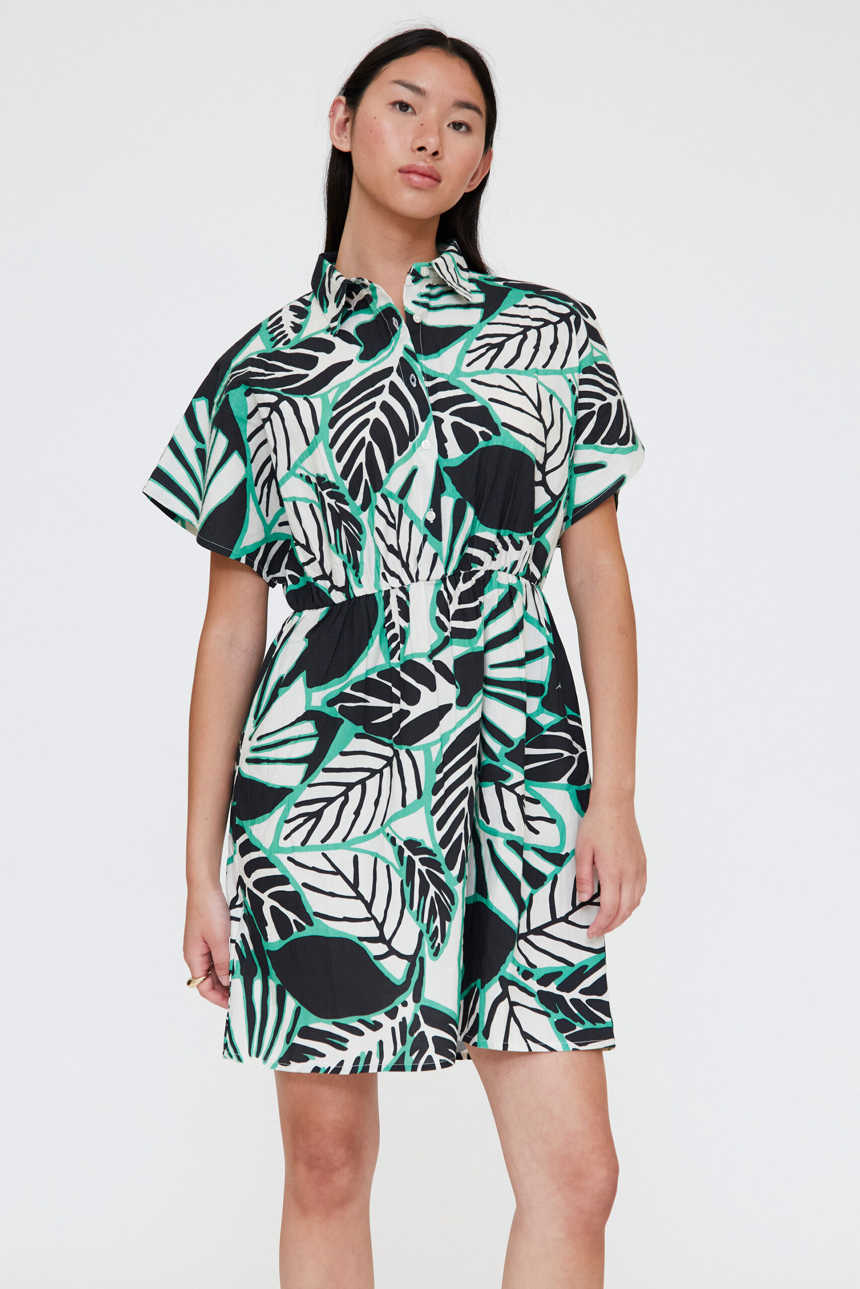 Vestido corto estampado Iguana