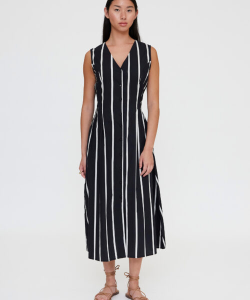 Vestido midi estampado Grimaud Black