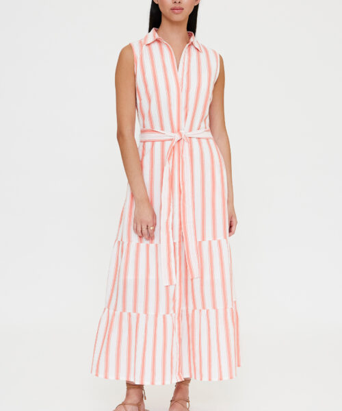 Vestido midi estampado Emberglow Stripes