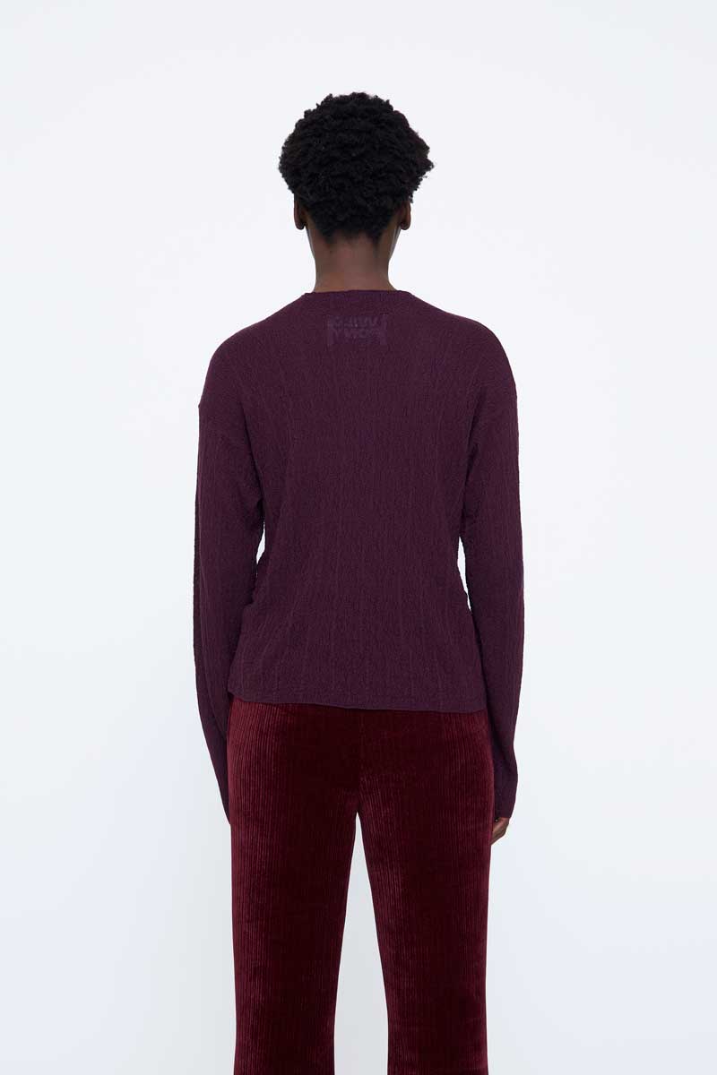 Jersey con textura berenjena - Imagen 4