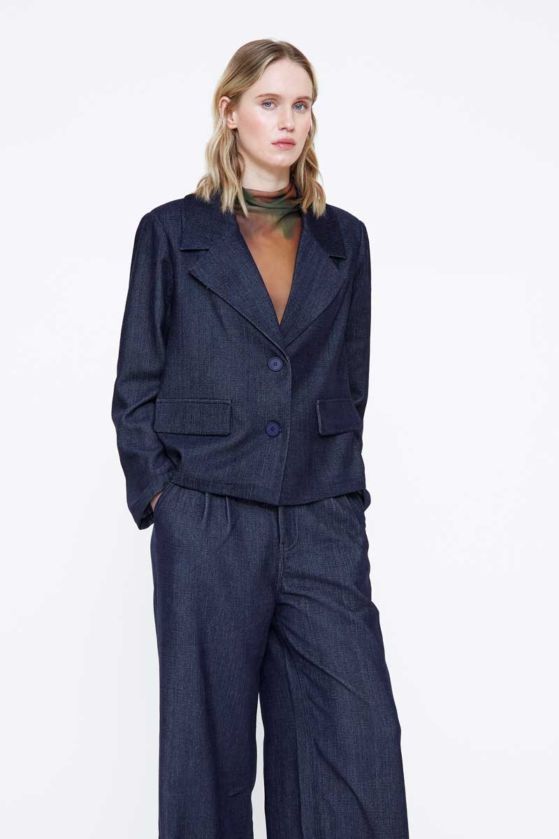 Blazer azul marino dos botones - Imagen 4