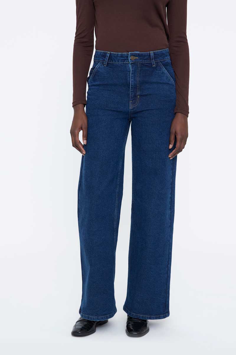 Pantalón vaquero básico azul marino - Imagen 3