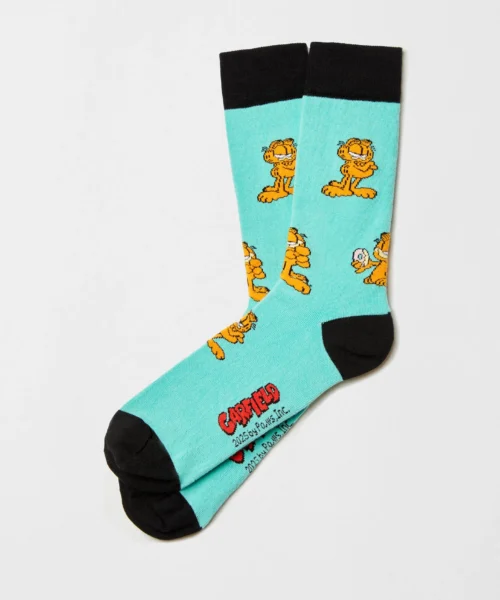 Calcetines Garfield turquesa