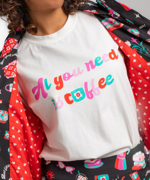 Camiseta Coffee blanca