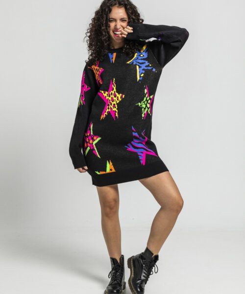 Vestido punto estrellas